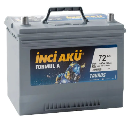 Аккумулятор автомобильный INCI AKU Formul A 72L 600 А прям. пол. 72 Ач (D26 072 060 117)