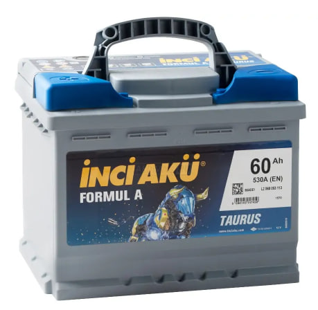Аккумулятор автомобильный INCI AKU Formul A 60L 540 А прям. пол. 60 Ач (L2 060 054 113)